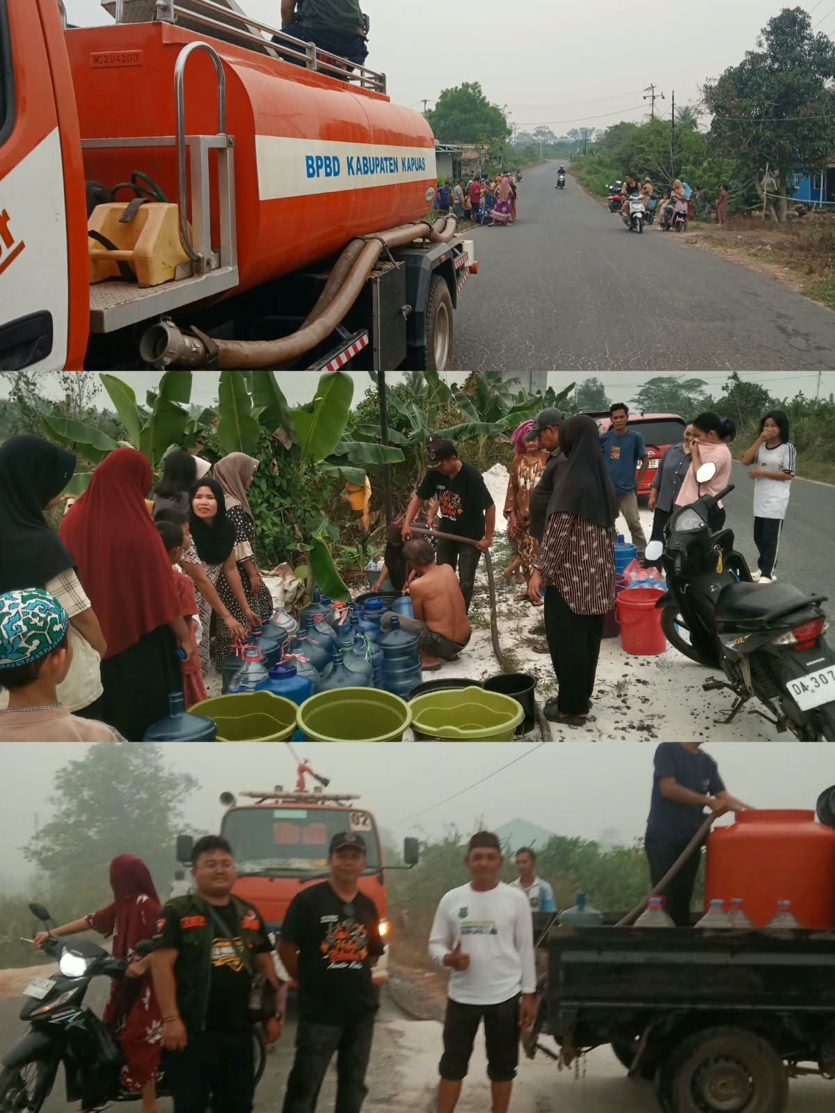 Kekeringan Masih Berlanjut, BPBD Kapuas Salurkan Air Bersih ke Empat Desa di Pulau Petak
