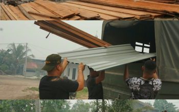 Bersama Warga, Anggota Satgas TMMD Bahu-Membahu Angkut Material RTLH