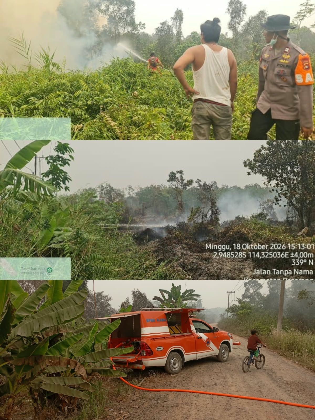 BPBD Kapuas Padamkan Karhutla di Desa Maju Bersama, Luas Lahan Terbakar Capai 10 Hektare