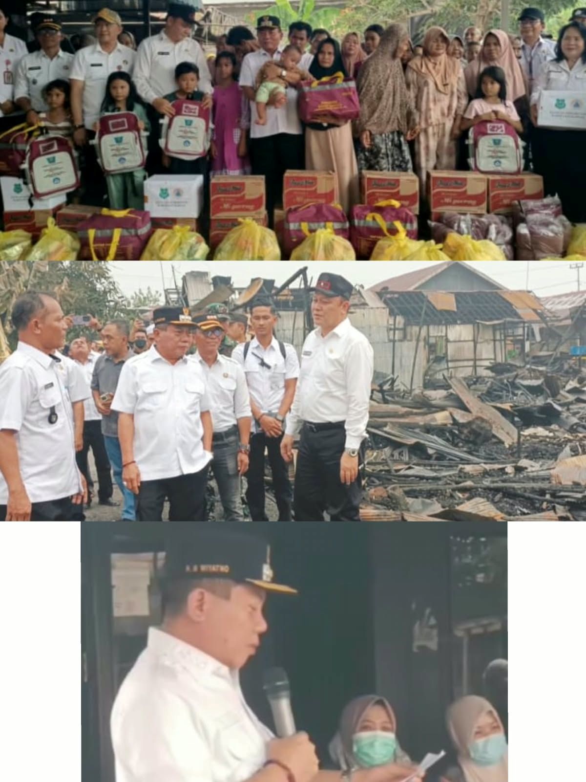 14 Rumah Rusak Berat Terbakar di Palingkau Baru, Bupati Kapuas Serahkan Bantuan Rp30 Juta per Unit