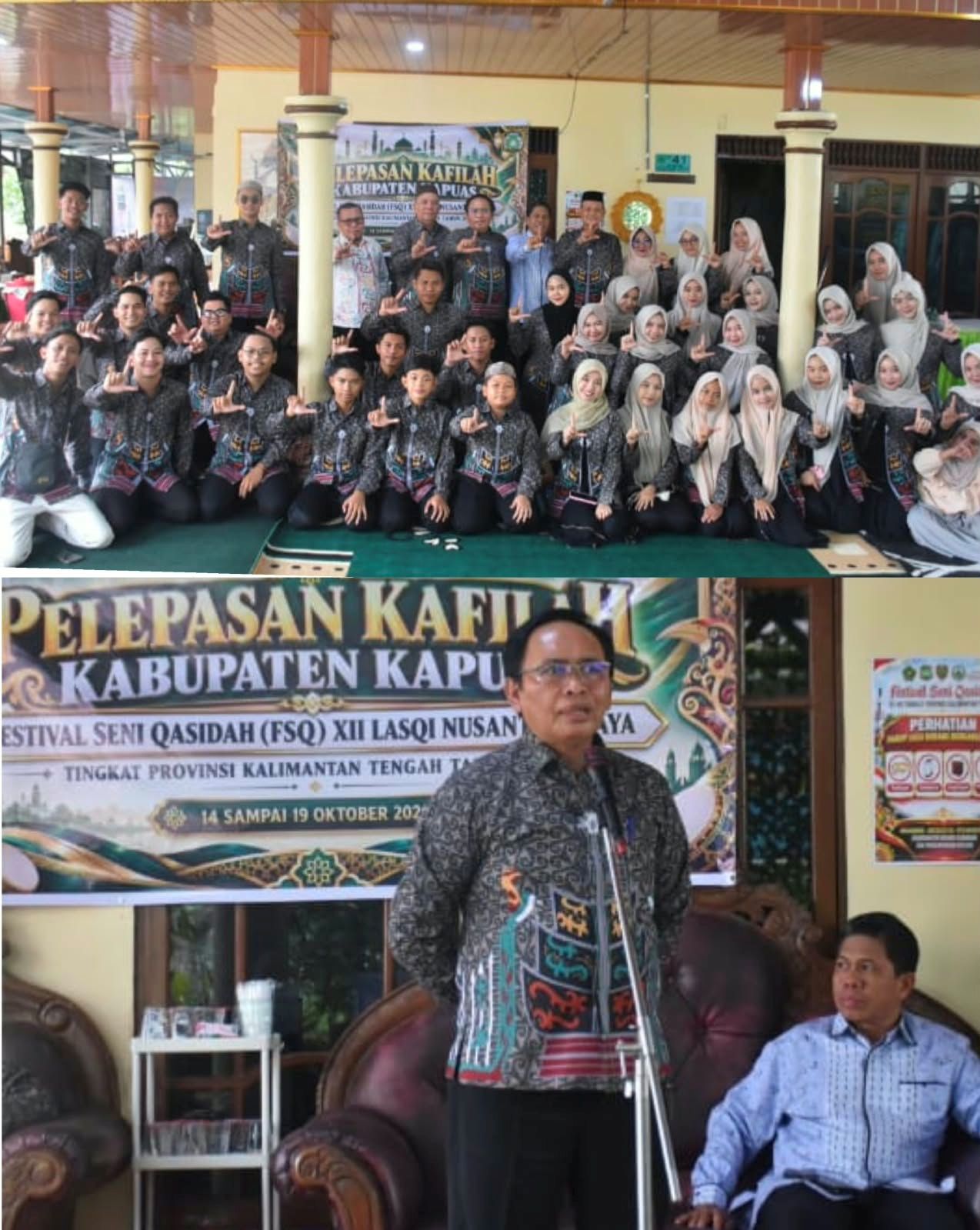 Kafilah Kapuas Dilepas, Siap Pertahankan Juara Umum FSQ XII Tingkat Kalteng