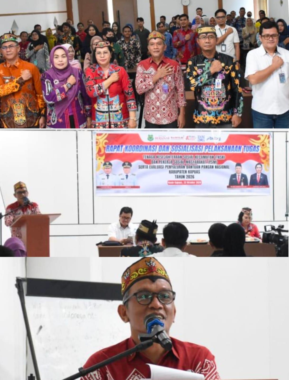Koordinasi dan Sosialisasi TKSK-PSM Serta Evaluasi Bantuan Pangan Nasional Kapuas 2026
