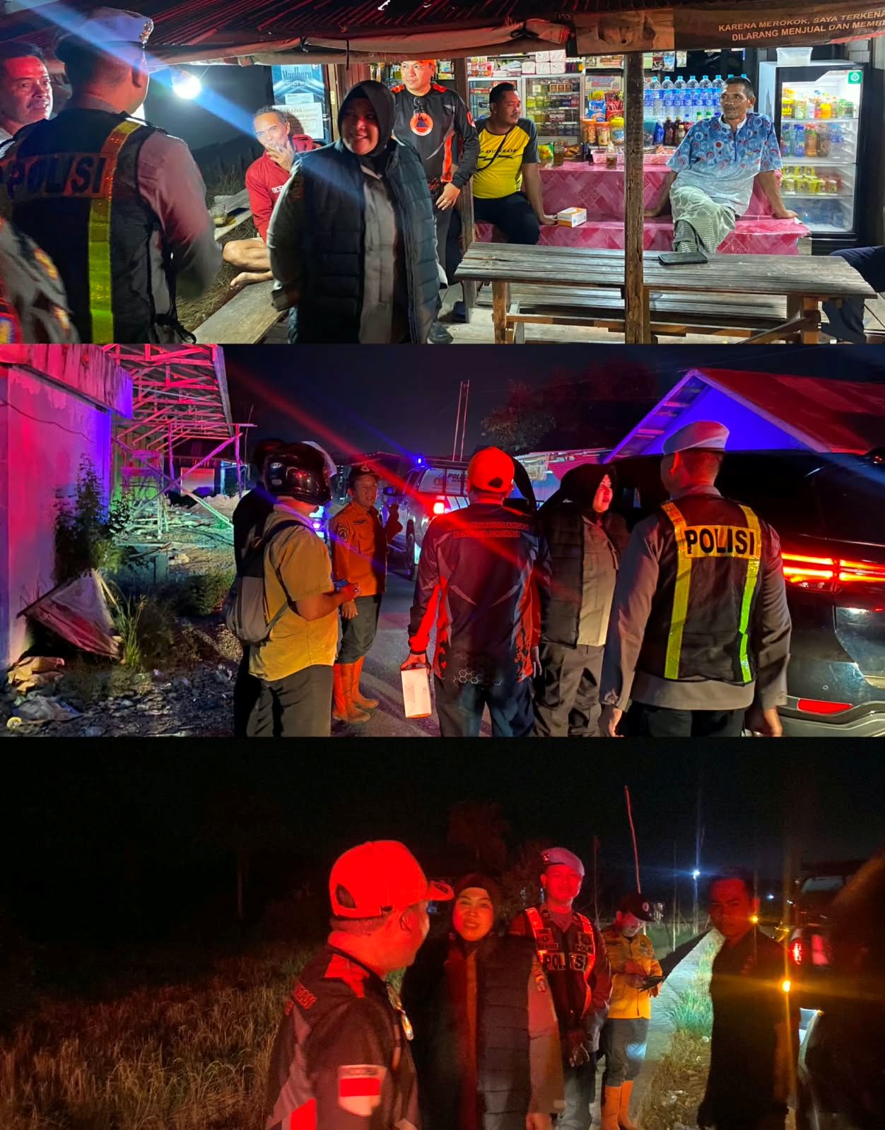 Kapolres Kapuas Lakukan Patroli Gabungan Malam, Cek Lokasi Kebakaran & Sosialisasi ke Warga