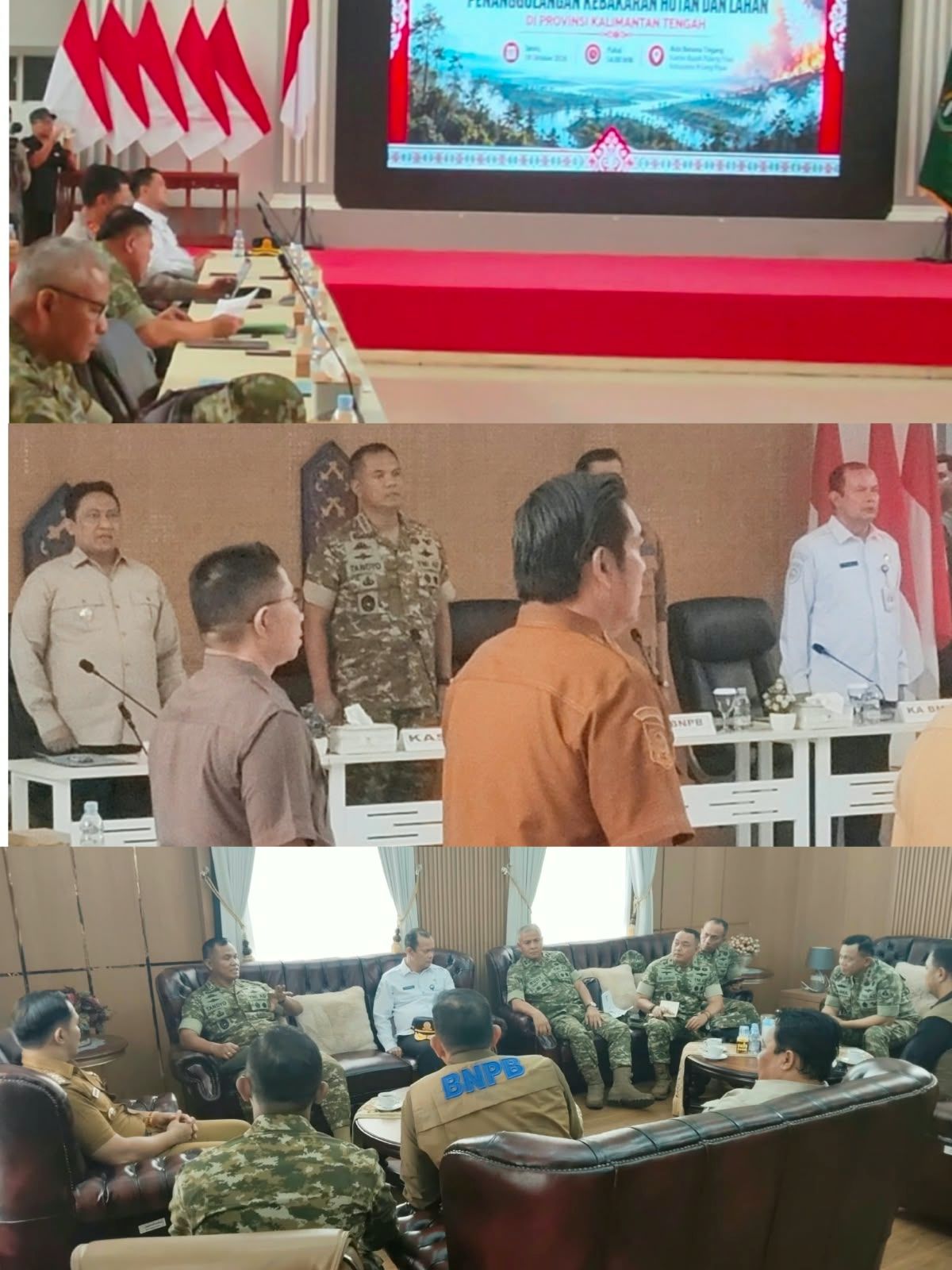 KSAD, Kepala BNPB, dan Kepala BMKG Tinjau Langsung Penanganan Karhutla Dorong Percepatan Penanganan Karhutla di Kalteng dan Kalimantan