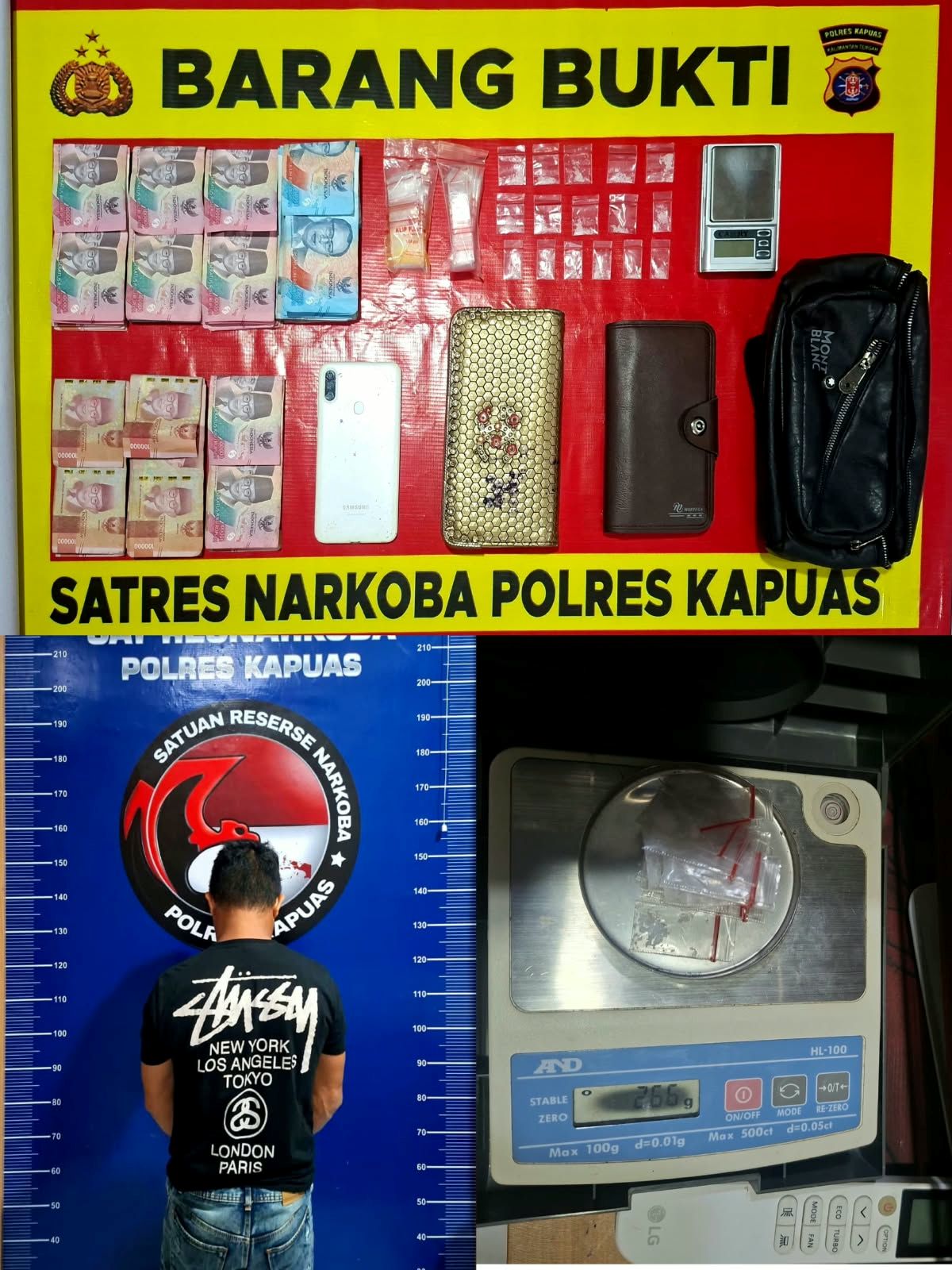 Bawa 18 Paket Sabu, Pria di Sei Teras Kapuas Diamankan Polisi