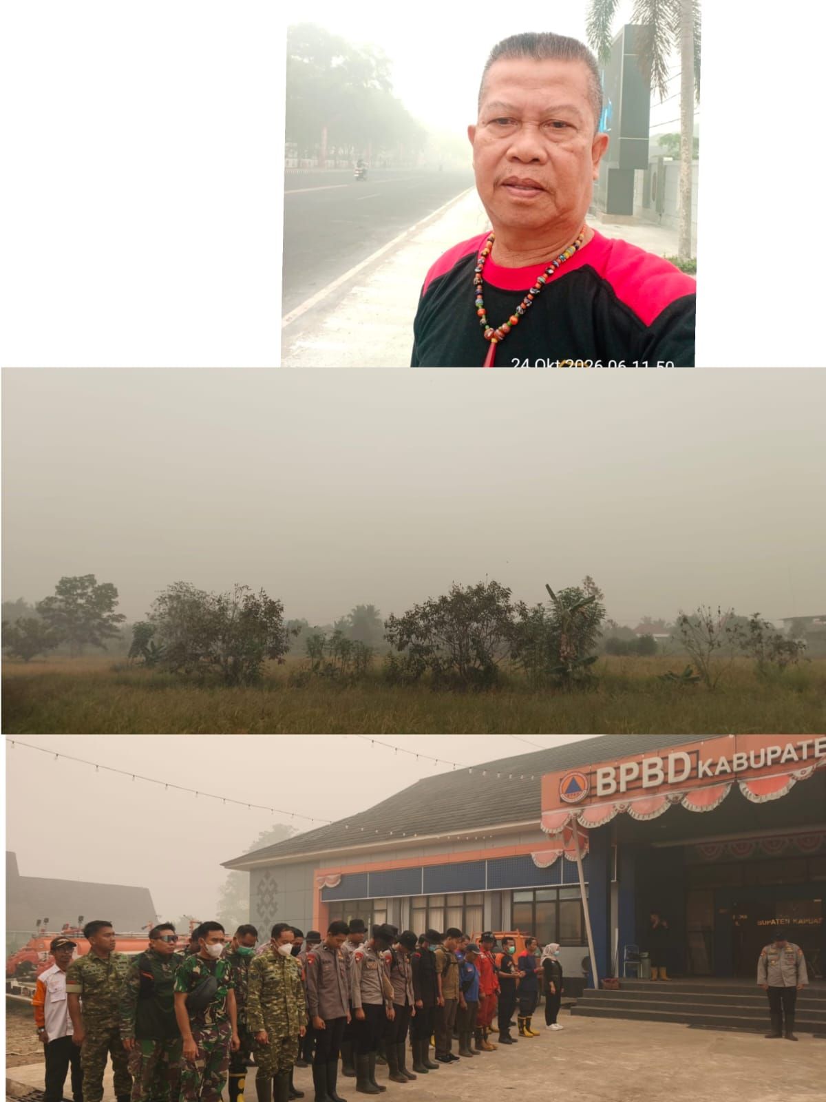 Kabut Asap Menyelimuti Kota Kapuas, Jarak Pandang Hanya 75–100 Meter