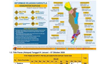 11 Titik Kebakaran Ditekan Seharian, Hotspot Capai 1.055 Satgas Kapuas Tetap Bersiaga