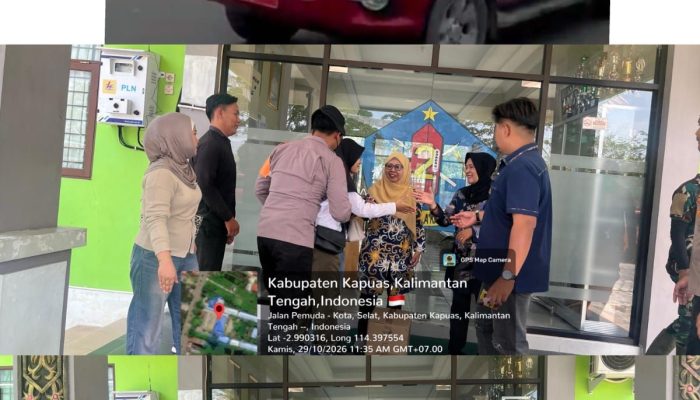 Satgas Posko Induk Patroli ke Sekolah & Bagikan Masker, Kabut Asap Kapuas Mulai Terurai