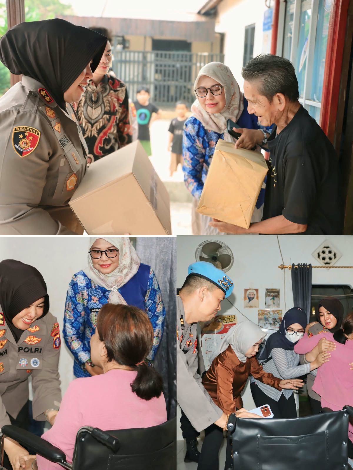 Polres Kapuas Peduli, Kapolres Rina Perwitasari Salurkan Bantuan Sosial ke Warga Selat Dalam