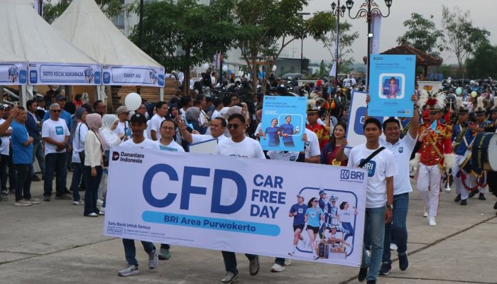 BRI Area Purwokerto Gelar Car Free Day, Dorong Gaya Hidup Sehat dan Pemberdayaan UMKM